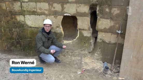 Tunnel ontdekt naast de ingestorte Maastrichtse stadsmuur