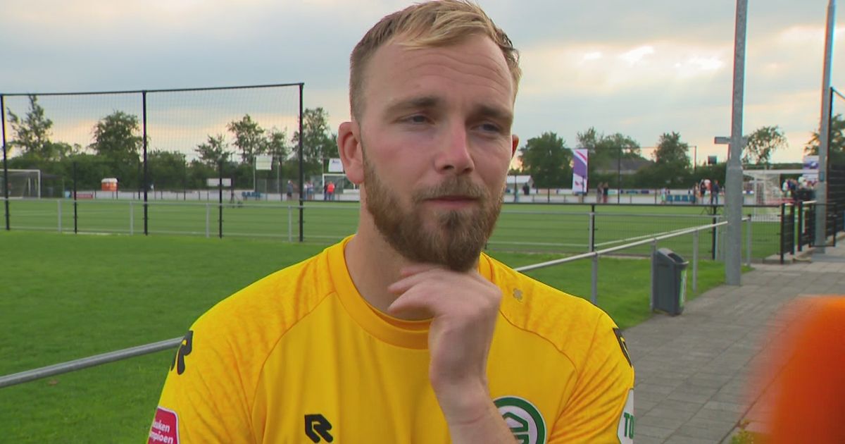 Hidde Jurjus na afloop van het oefenduel tegen De Graafschap - RTV Noord