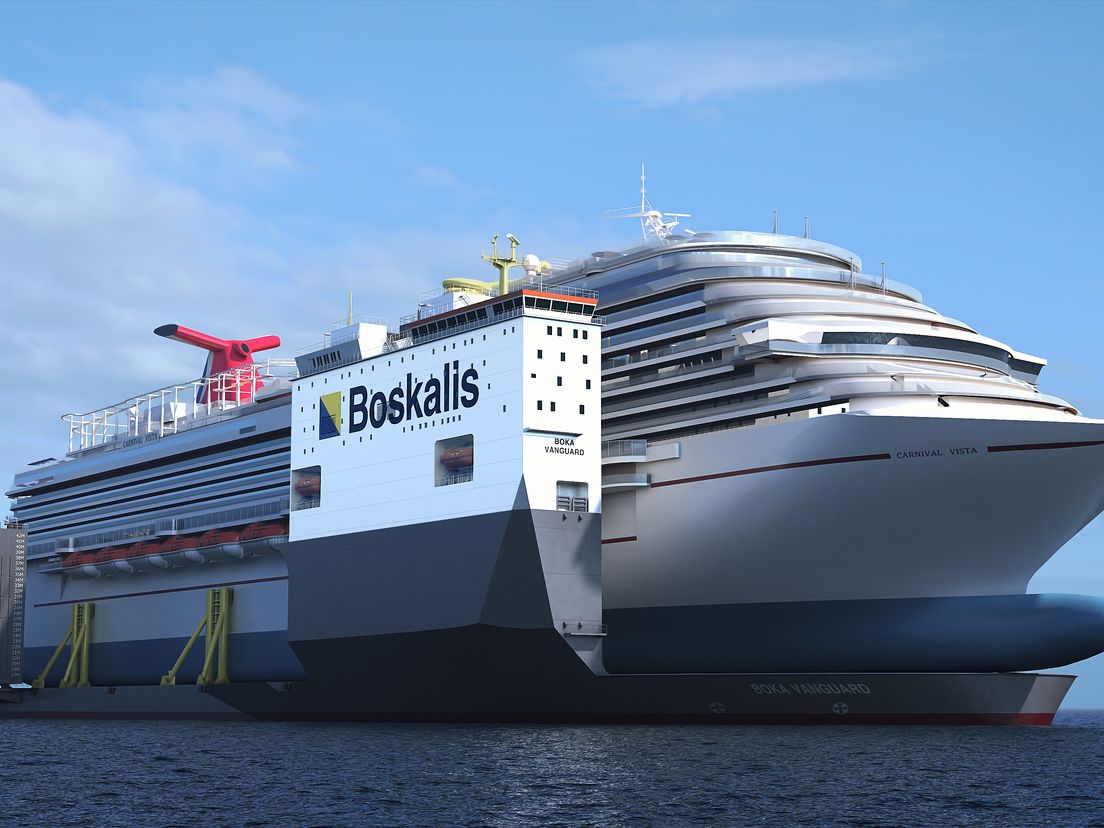 Bijzonder megatransport door Boskalis van cruiseschip naar Bahama's geslaagd