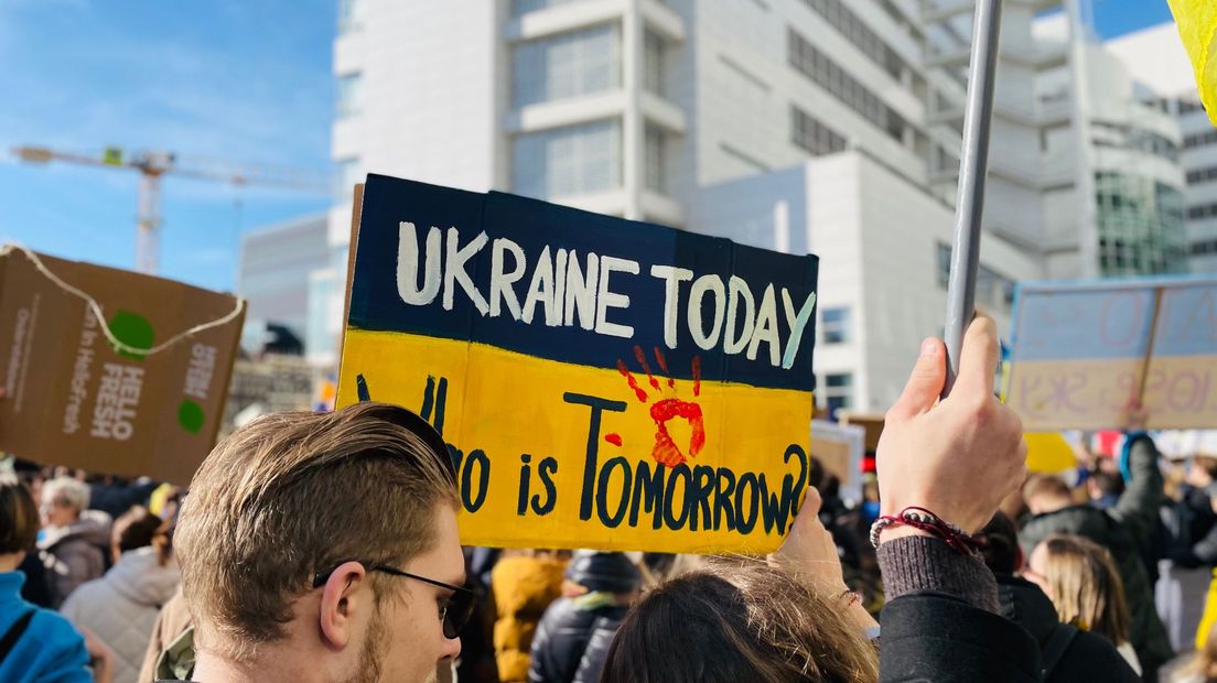 Demonstratie voor Oekraïne en tegen Rusland