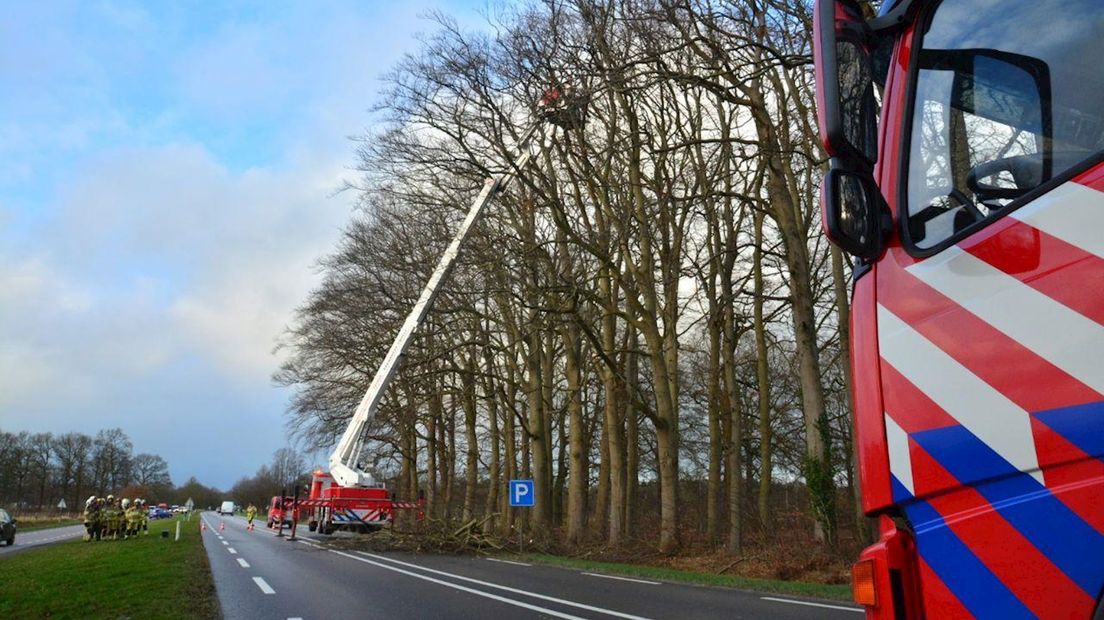 N35 deels dicht door opruimwerkzaamheden