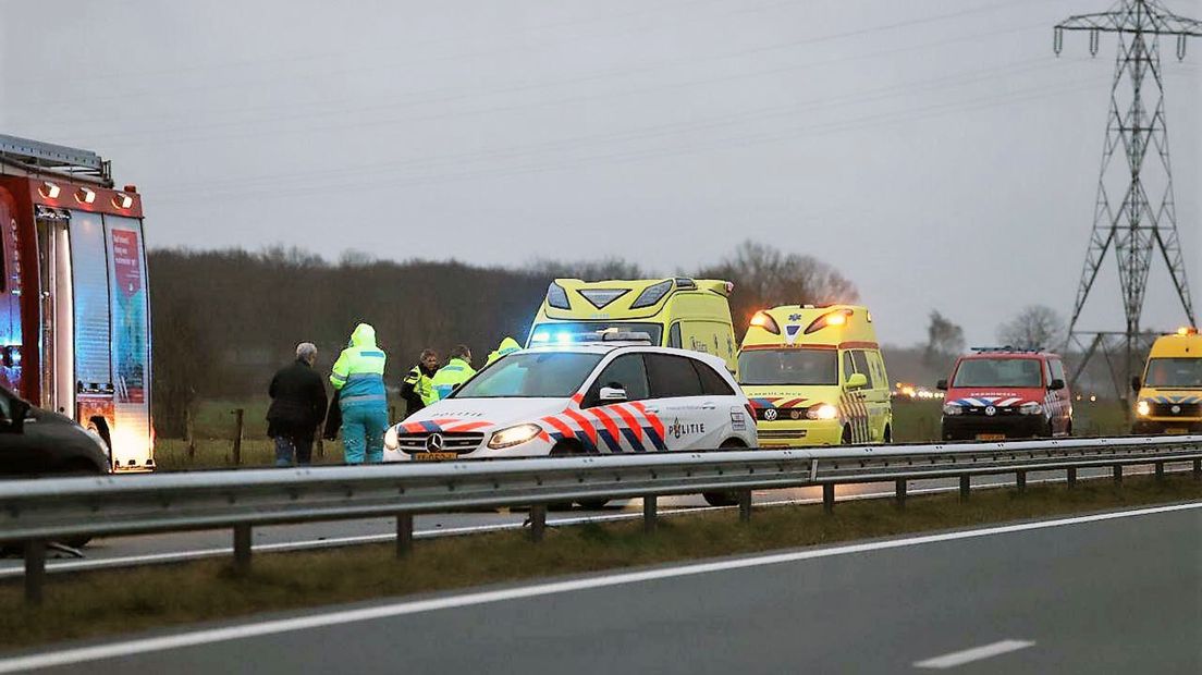 De man botste bij Ureterp op zijn voorganger