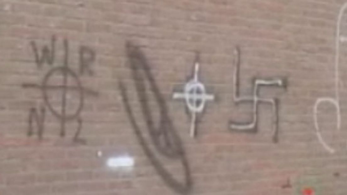 Racistische leuzen in Zaltbommel