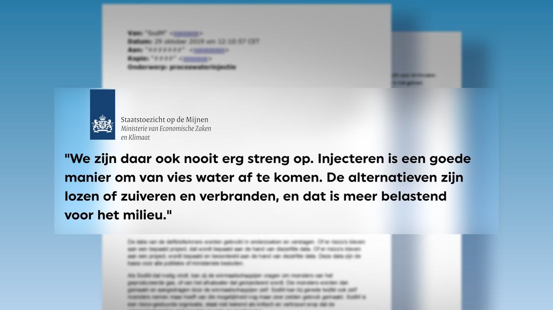 Fragment uit Email van Staatstoezicht op de Mijnen