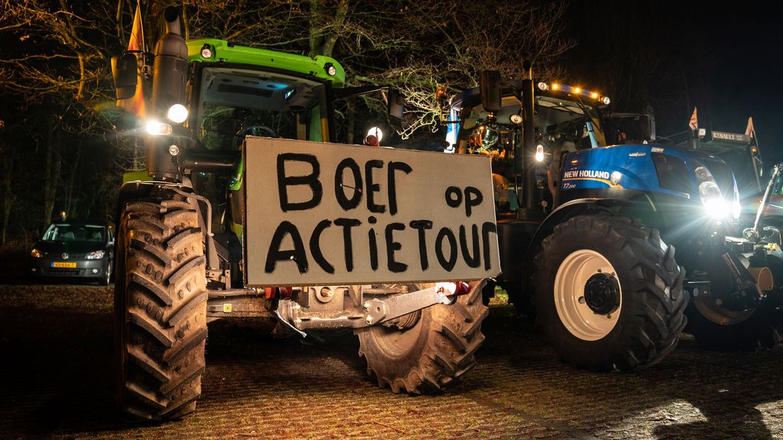 Boeren verzamelen zich voor hun actiedag