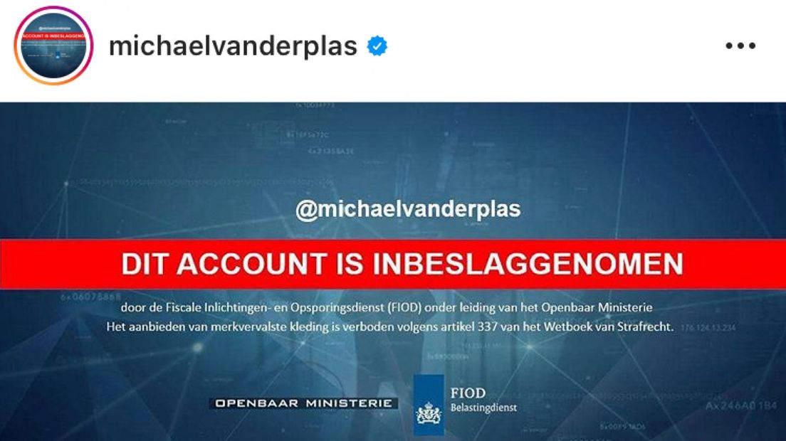 Het Instagramaccount van Michael van der Plas | Screenshot: Instagram