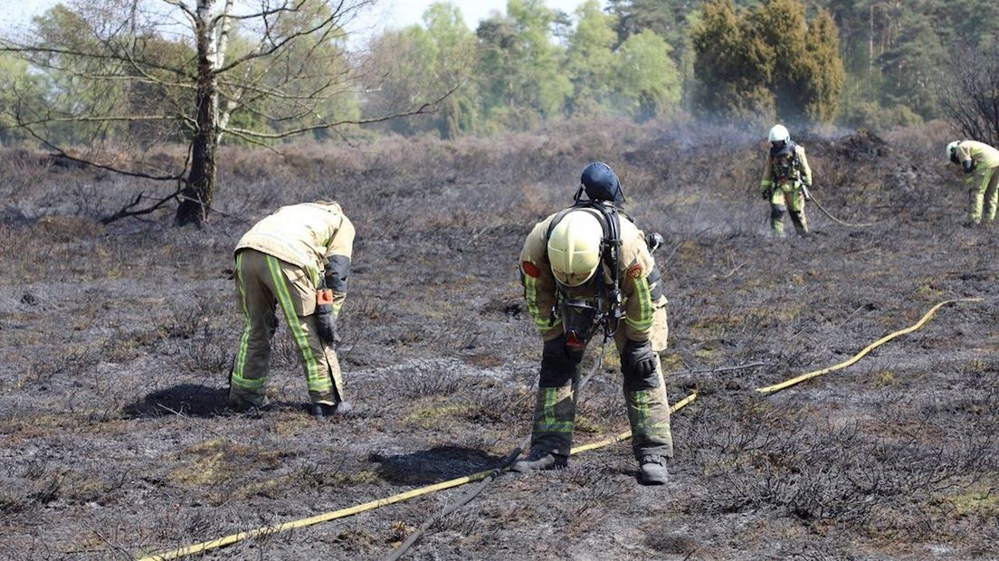 Even uitblazen na blussen brand