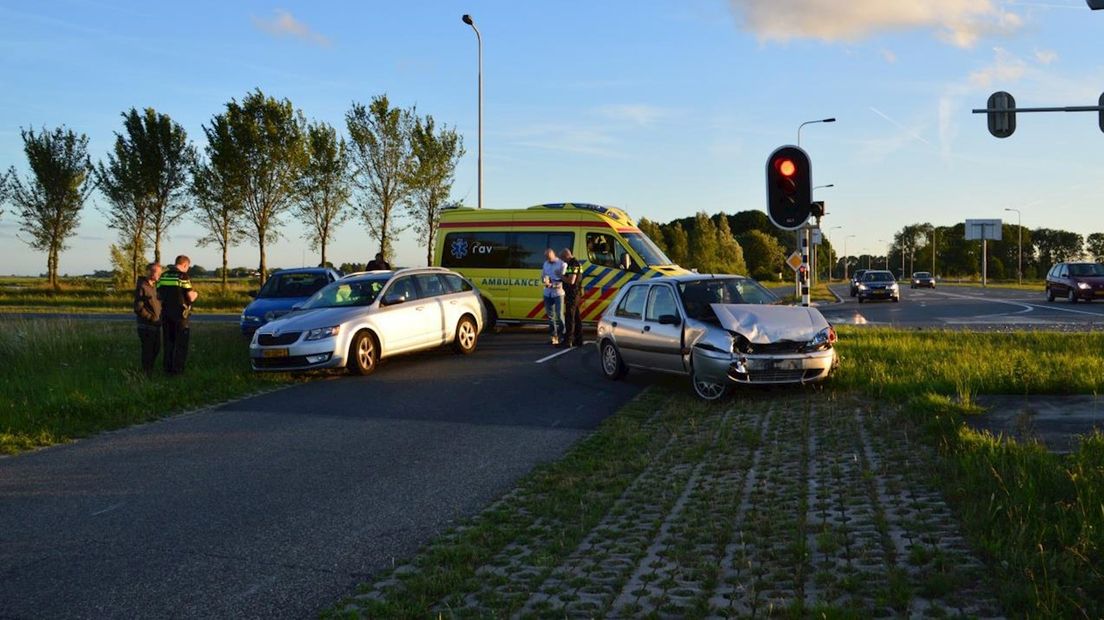 Ongeluk met twee auto's in Kampen