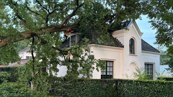 Boom valt op monumentaal pand bij Kasteel Staverden