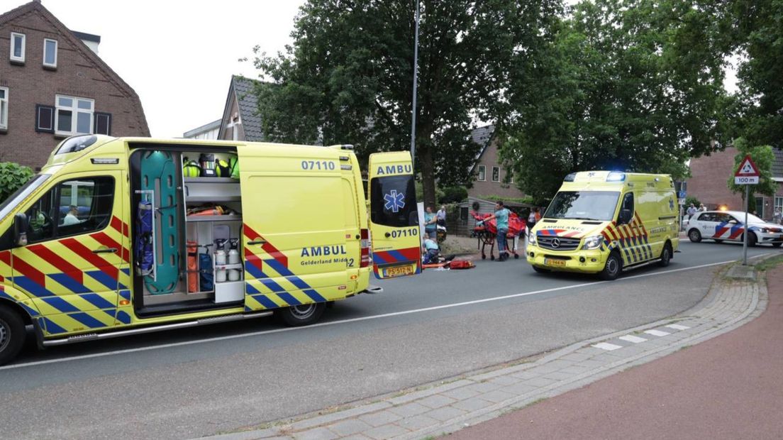 Een motorrijder raakte ernstig gewond.