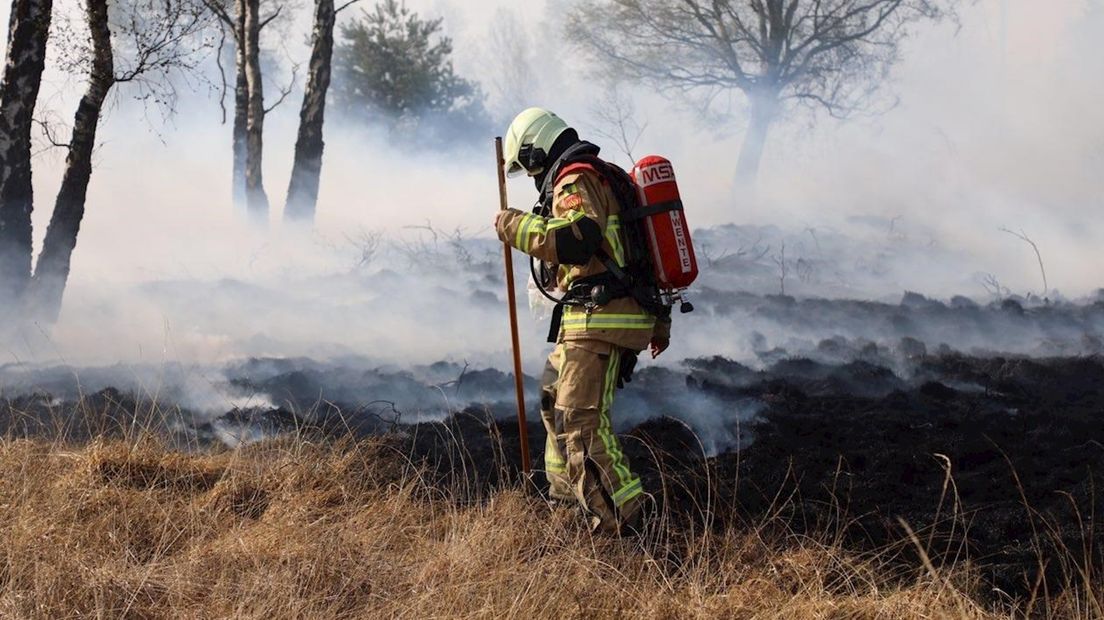 De natuurbrand bij Denekamp afgelopen april