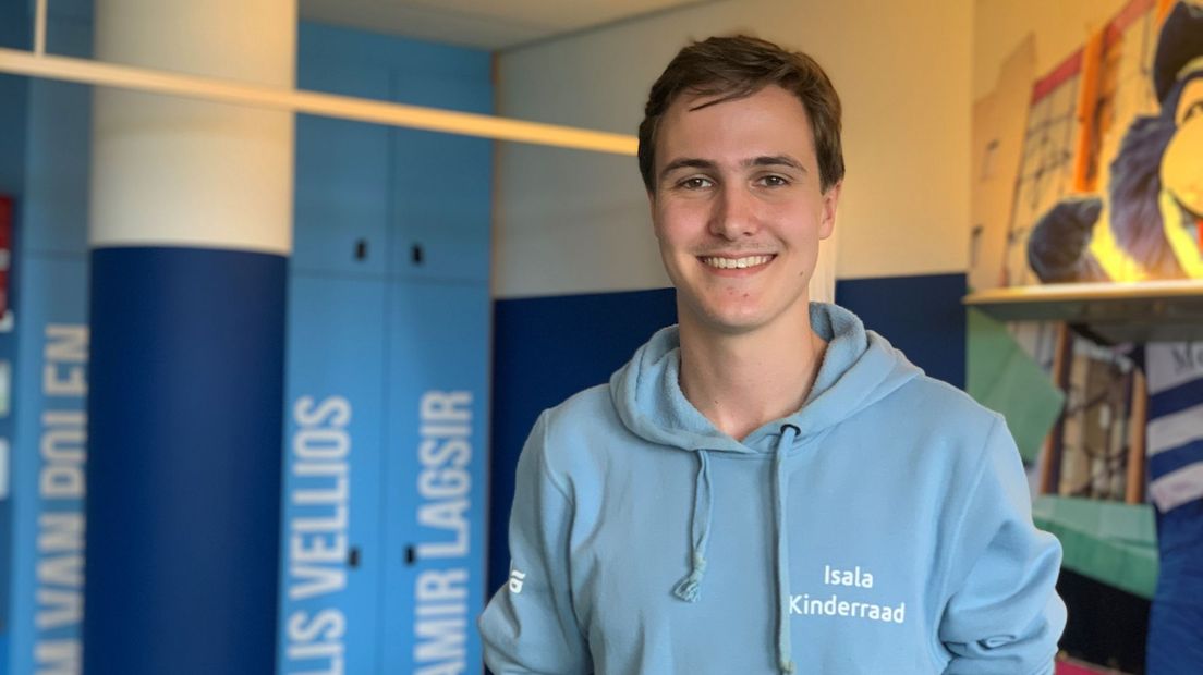 Jelmer Bosscher, voorzitter van de Isala Kinderraad, kwam met het idee