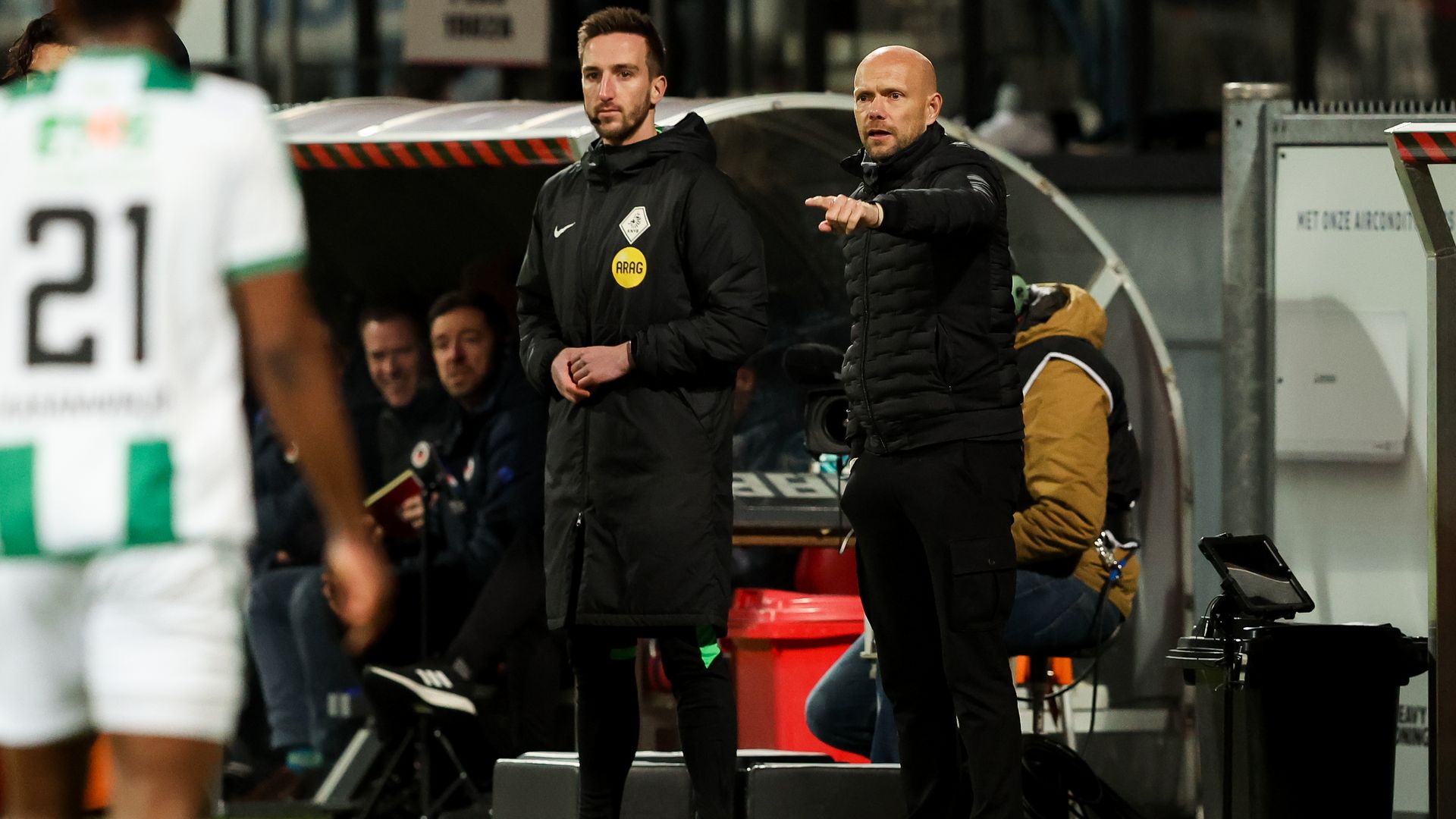 Van der Ree tijdens de wedstrijd tegen Excelsior