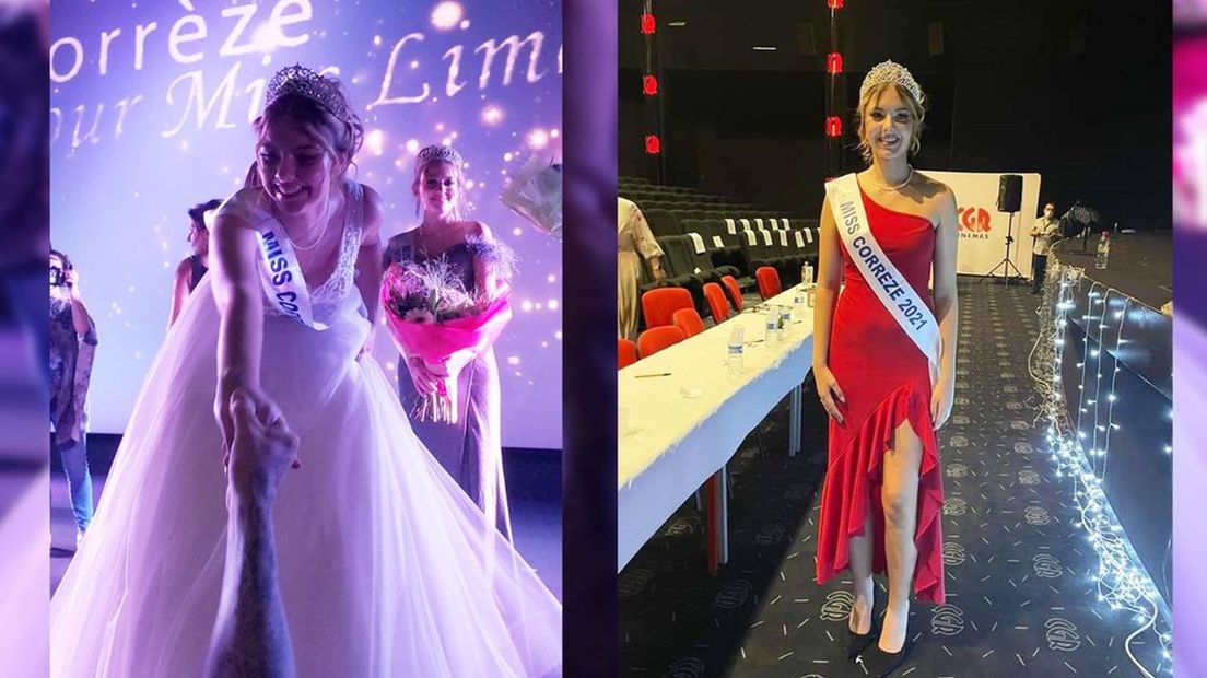 Kayleigh Gordijn (18) wint Miss Corrèze 2021.