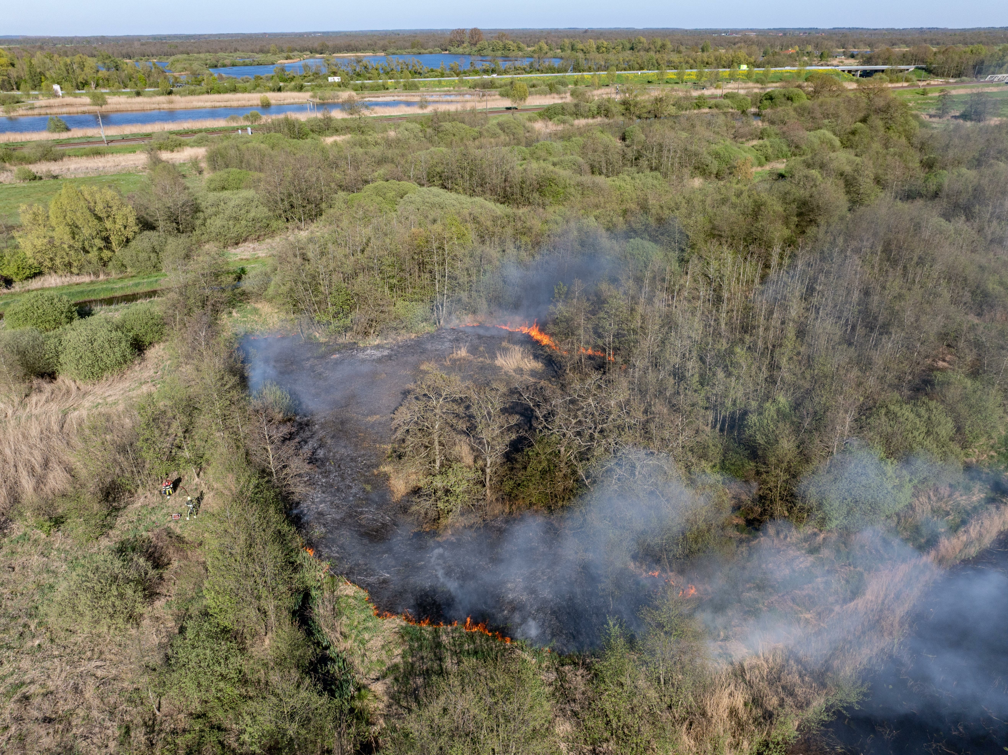 Natuurbrand in Wolvega