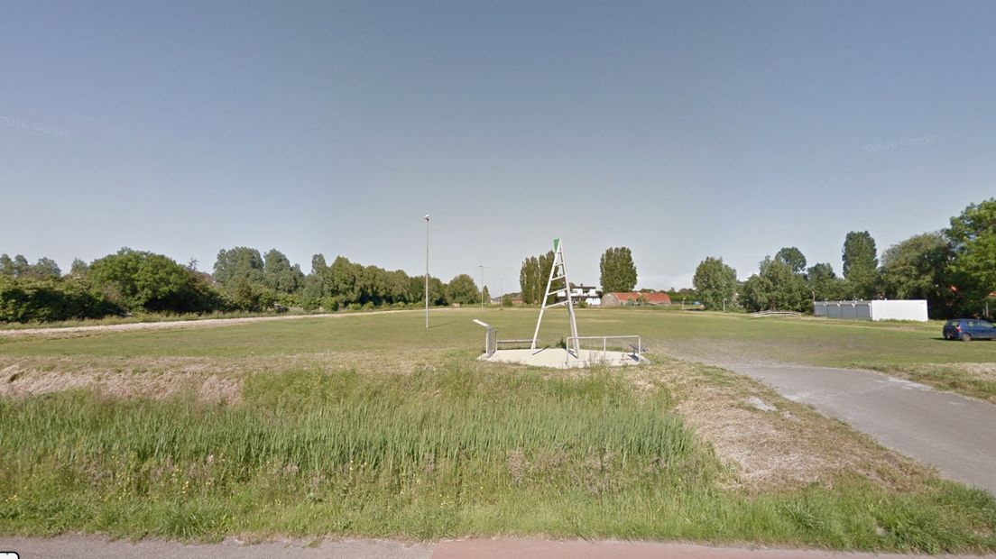 Het ijsbaanterrein in Zoutkamp