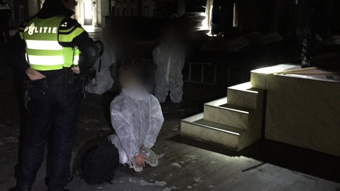 De arrestatie (Rechten: Twitter / Team Verkeer NN / @Teamverkeer_NN)