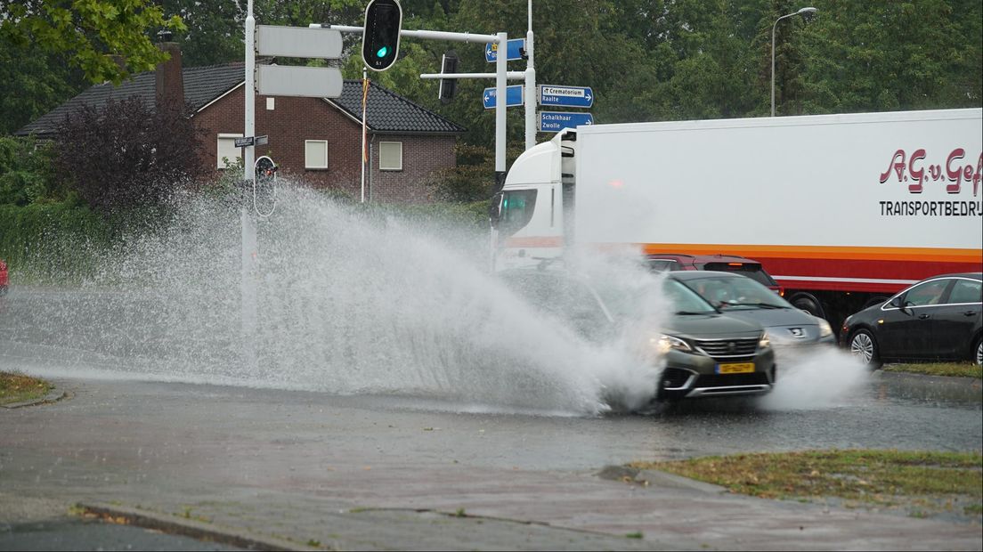 Ondergelopen straten in Deventer