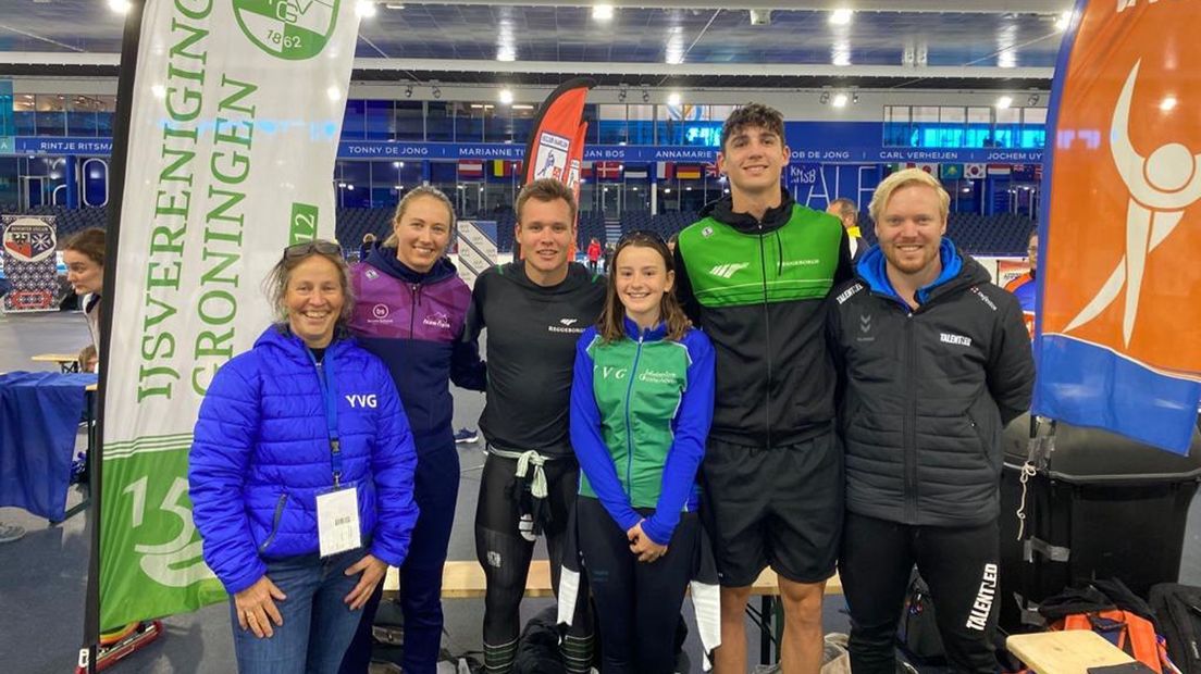 Een deel van de YVG-ploeg in Thialf