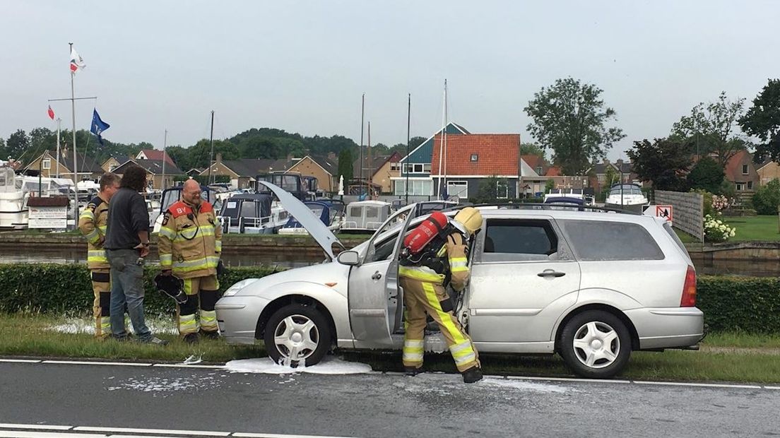 Autobrand in Giethoorn