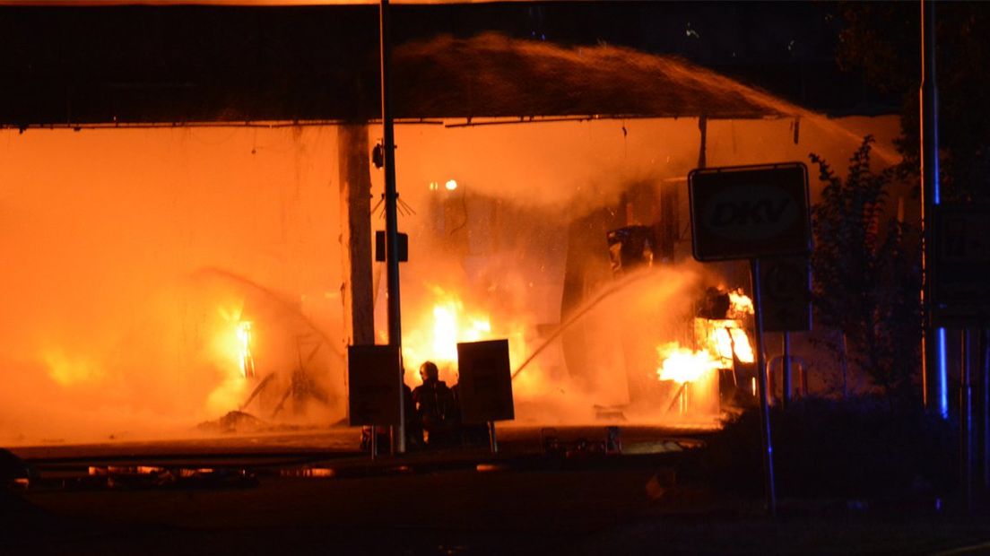 Brand tankstation A12 Gouda