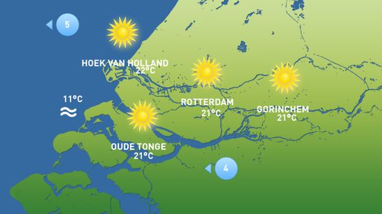Het weer van vandaag: stralend zonnig en droog