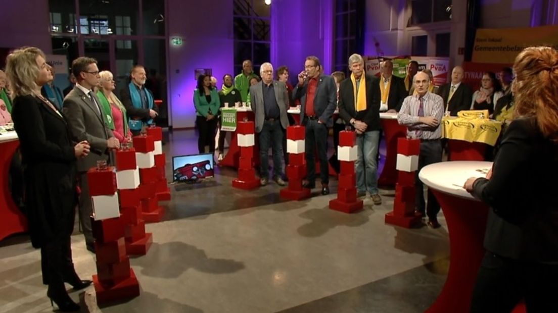 Lijsttrekkers in de gemeente Tynaarlo in debat (Rechten: RTV Drenthe)