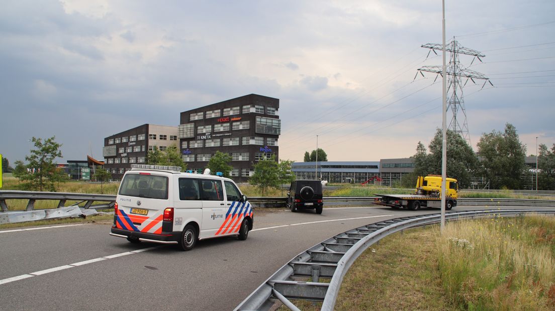 De crash van de inbreker bij Breukelen.