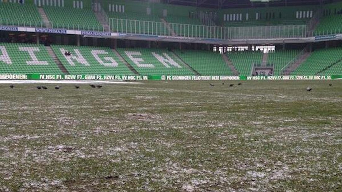 Het veld in De Euroborg gisteren