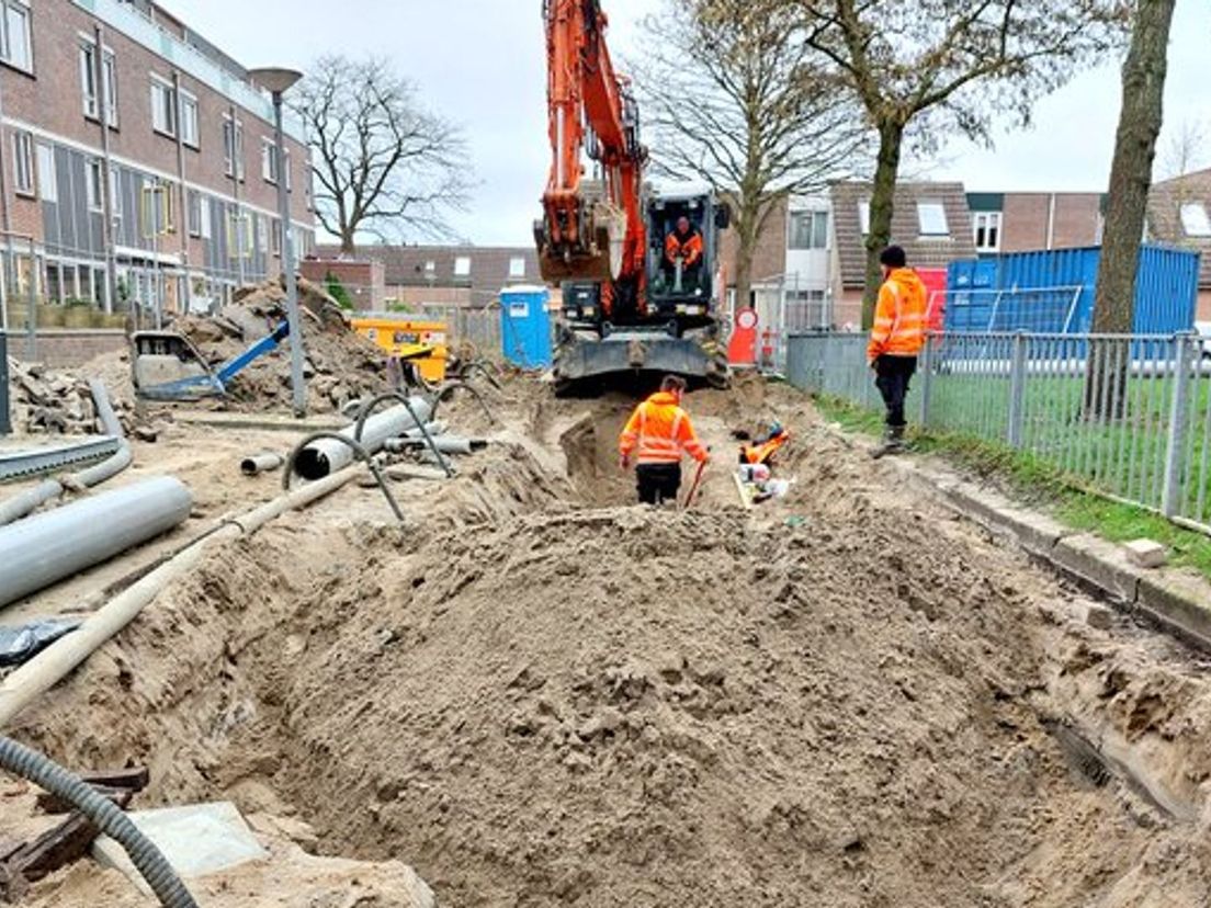 Zinkgaten in de straten van Beverwaard door oude rioolbuizen en ...