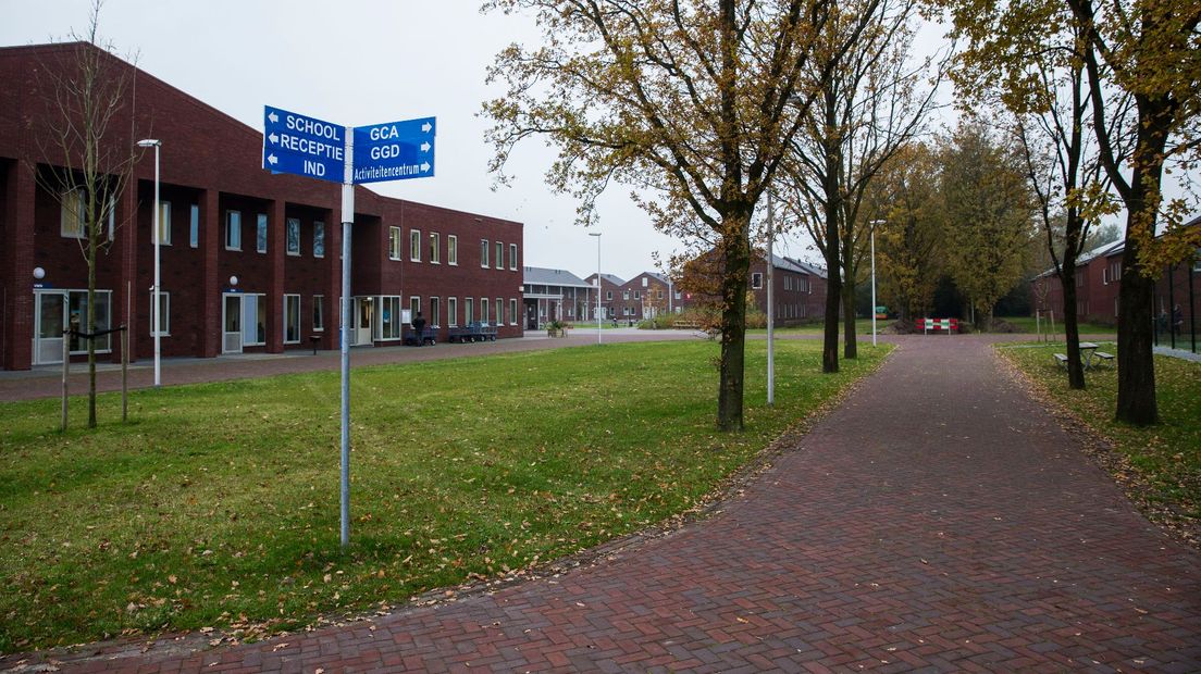 Een gebouw bij de COA-opvang in Ter Apel