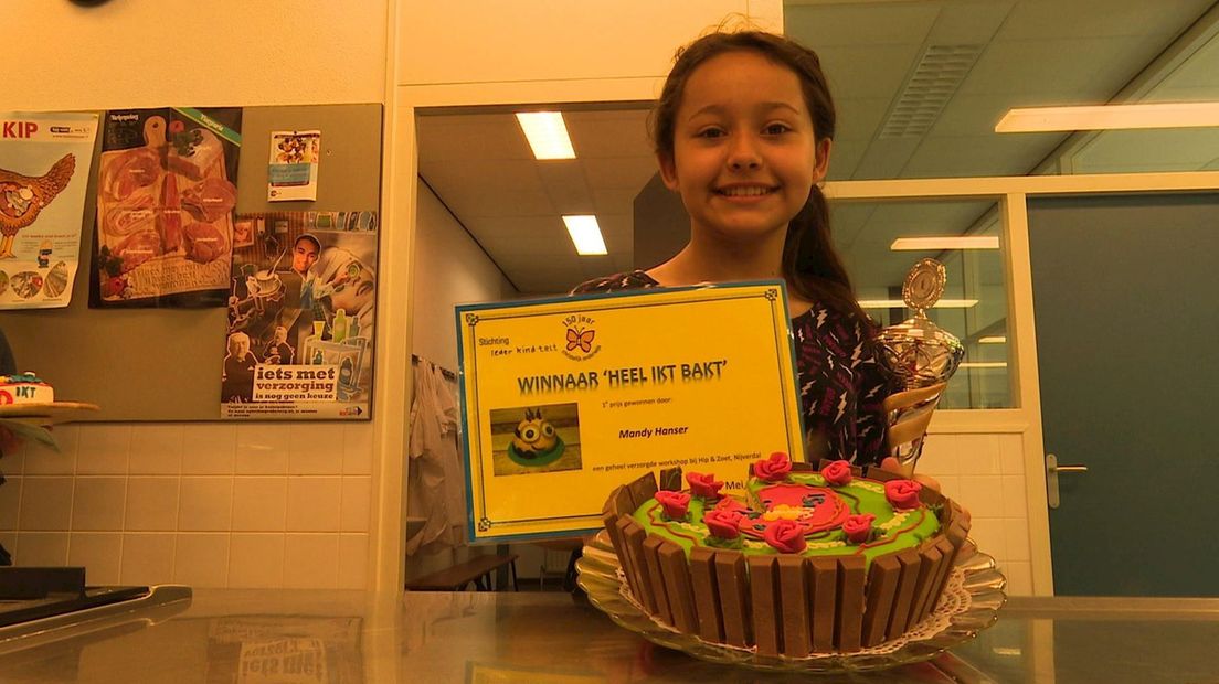 Mandy Hanser is de winnaar van de Ieder Kint Telt taartenwedstrijd