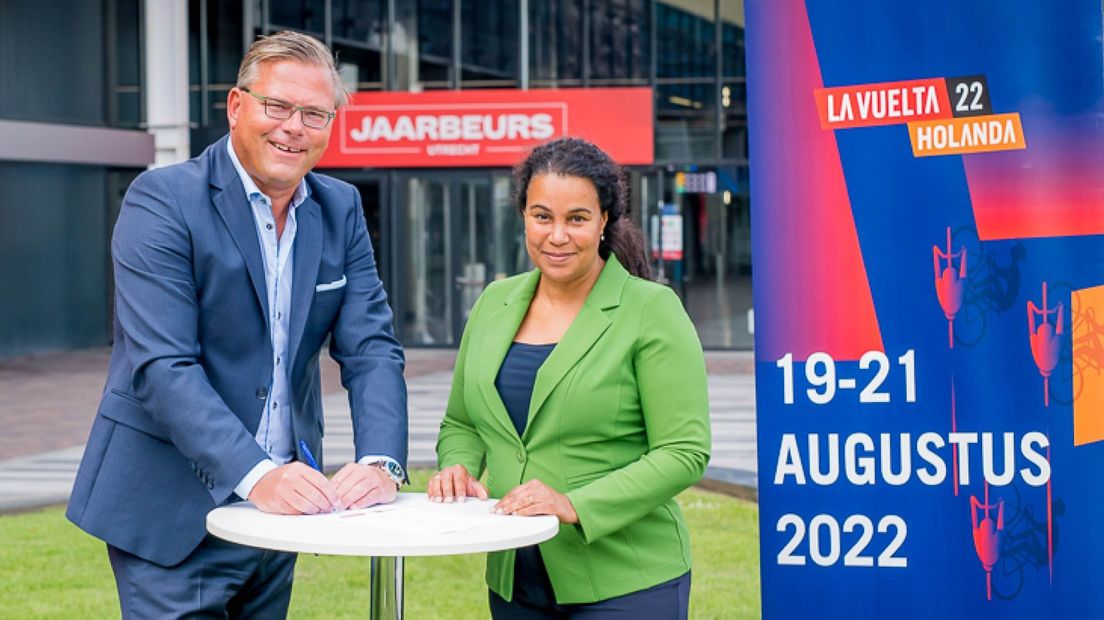 Jaarbeurs-directeur Jeroen van Hooff en projectdirecteur Simone Richardson.