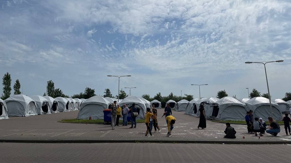 Het tentenkamp in Ter Apel