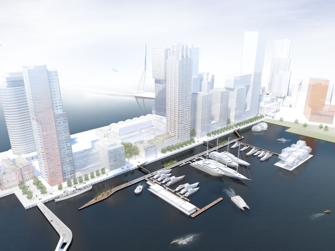 Artist impression Rijnhaven Marina