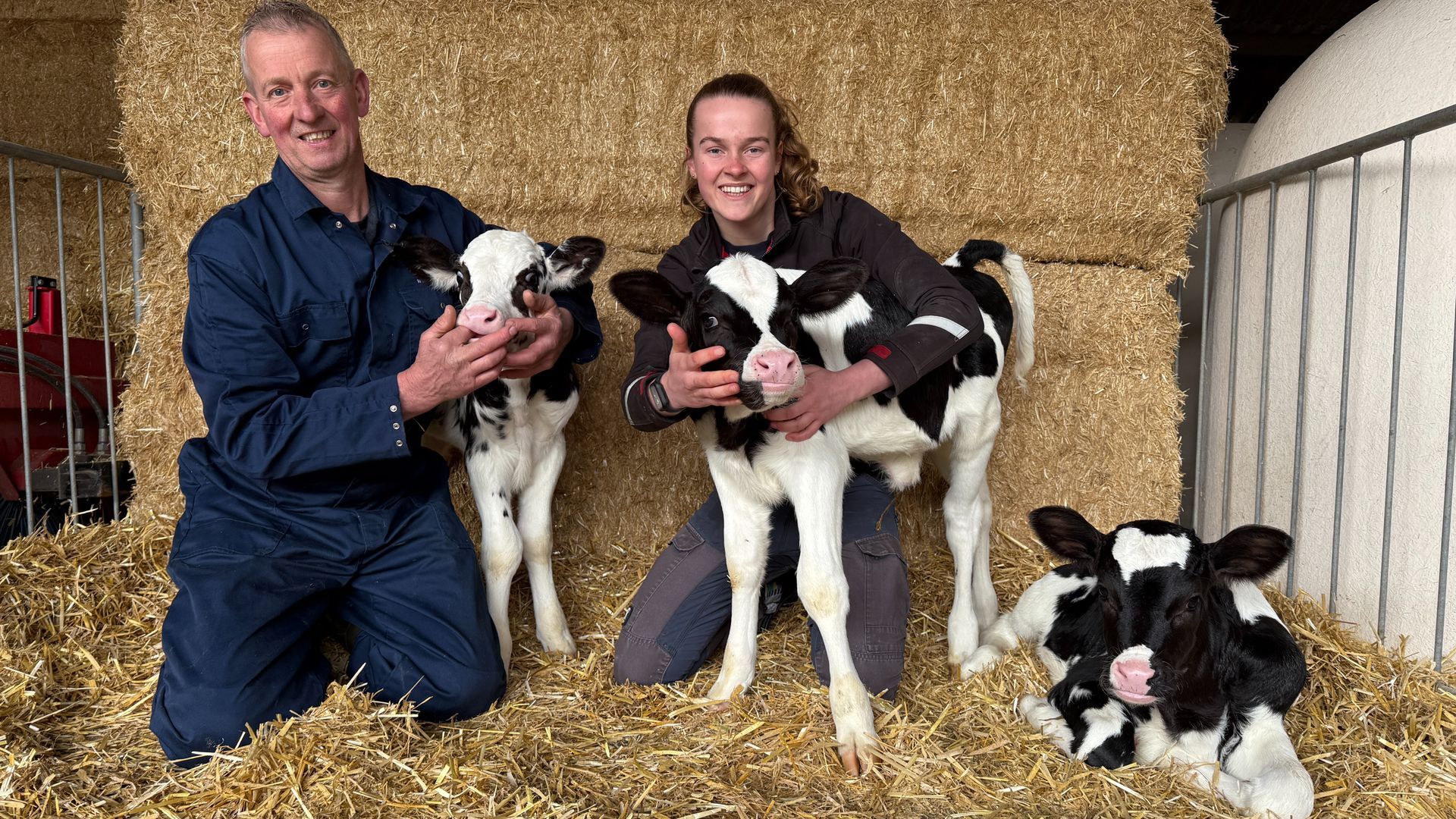 Vader Ronnie en Heike met hun nieuwe aanwinst.