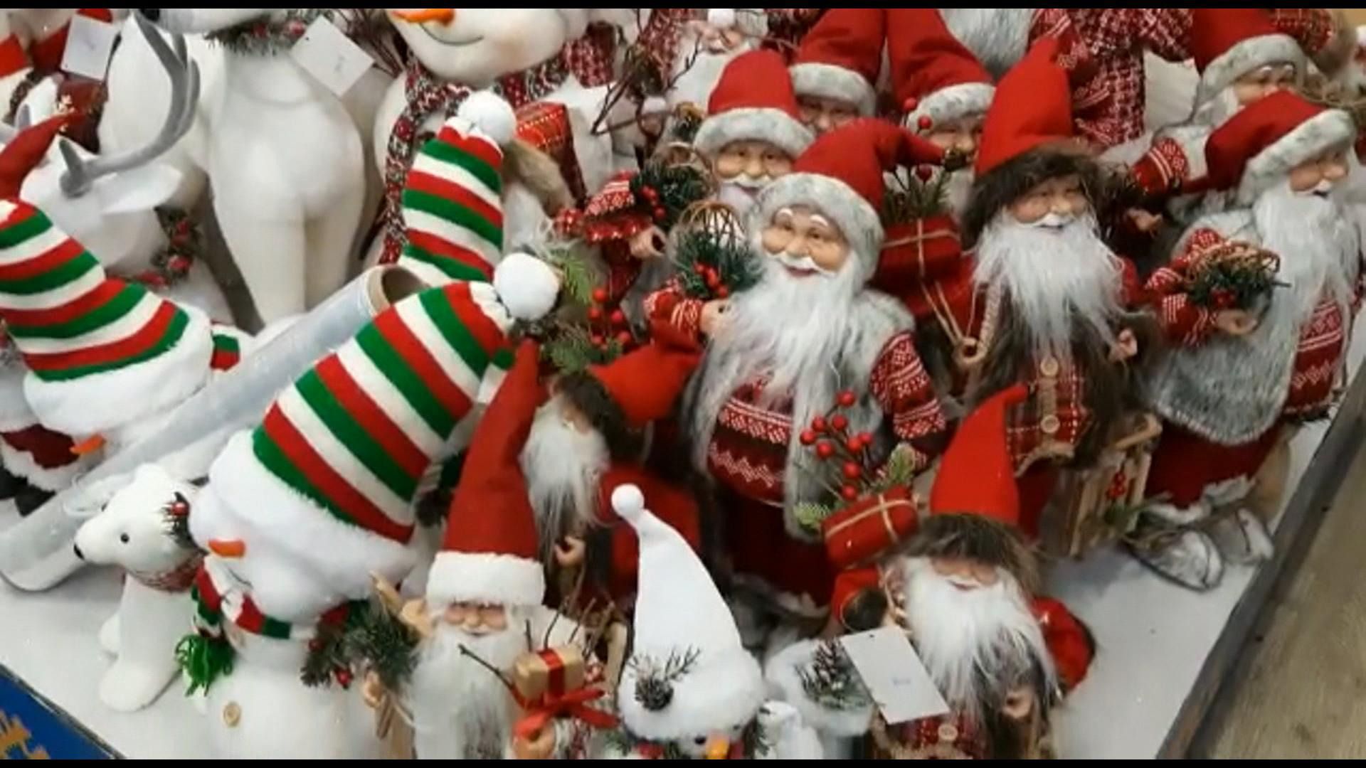 Kerstspullen in de winkels van Kiev
