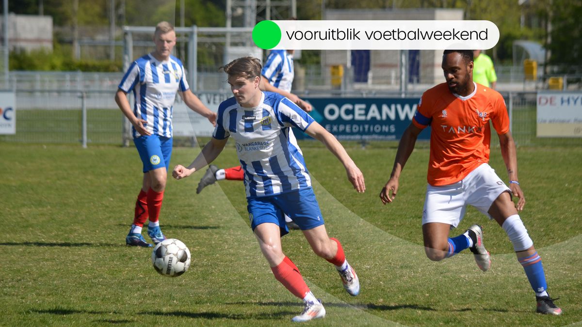 Deze wedstrijden worden dit weekend gespeeld in het Zeeuwse amateurvoetbal
