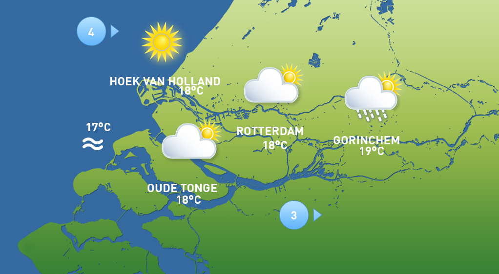 Het weer van vrijdag 5 juni.