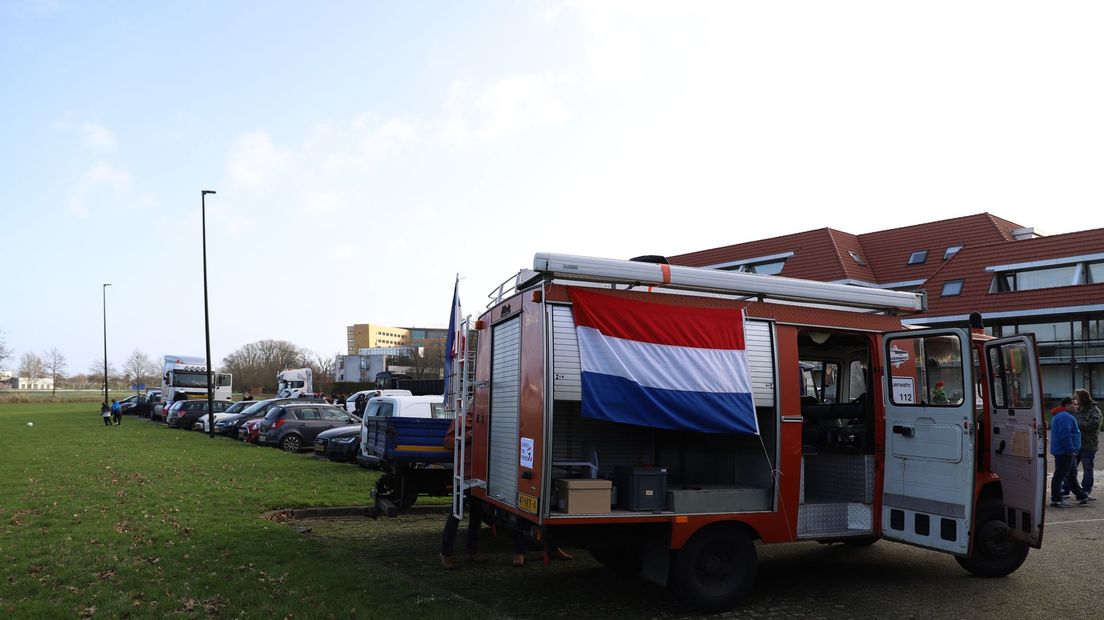 Een van de deelnemers aan de stoet die vanmiddag vanuit Hengelo vertrok