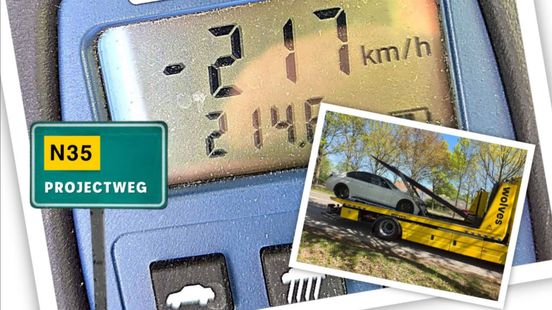 Zwollenaar rijdt met 217 kilometer per uur over N35 Home