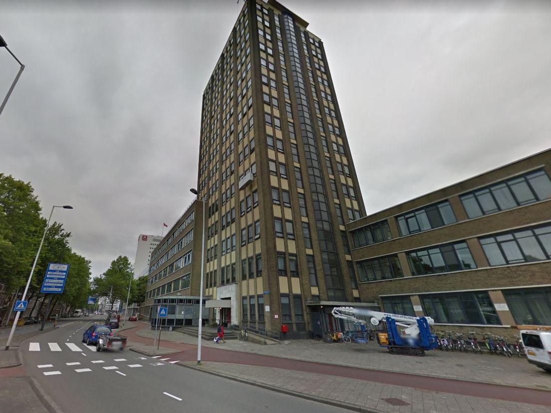 Het getroffen studentencomplex.