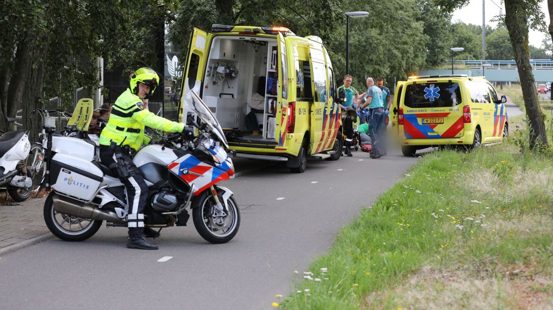 De man is overgebracht naar het ziekenhuis.