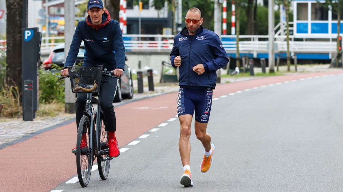 Van der Pal oan it draven, it lêste ûnderdiel fan de triatlon