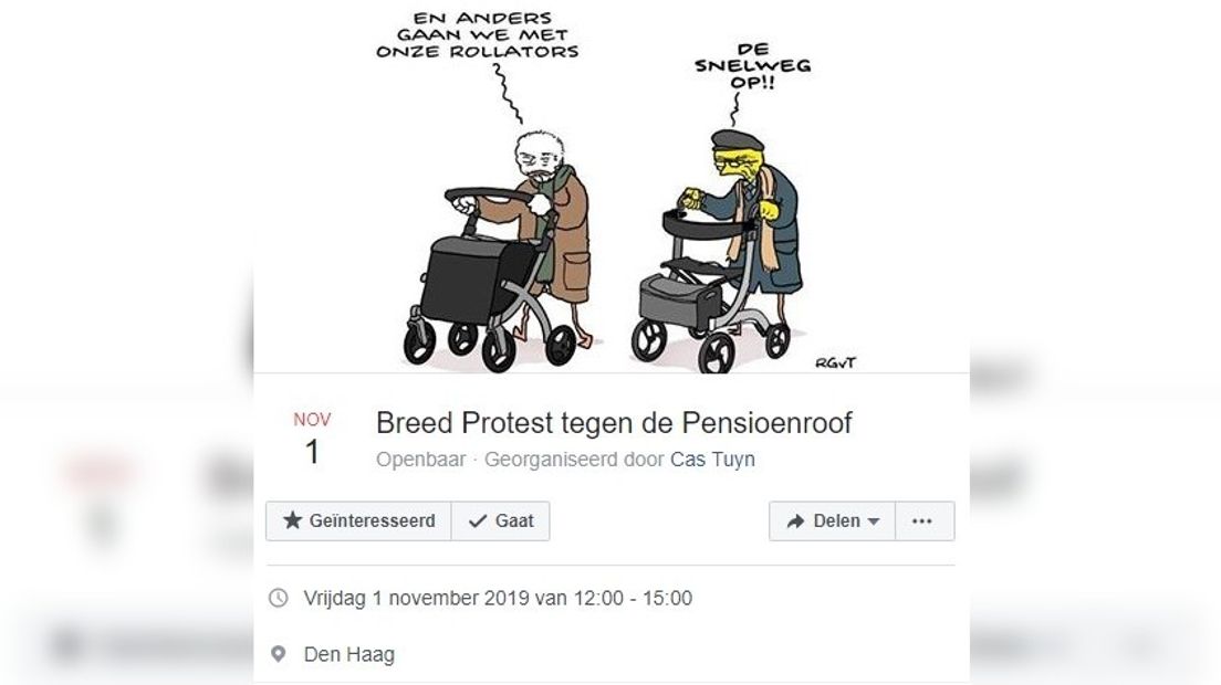 Facebookpagina ouderenprotest