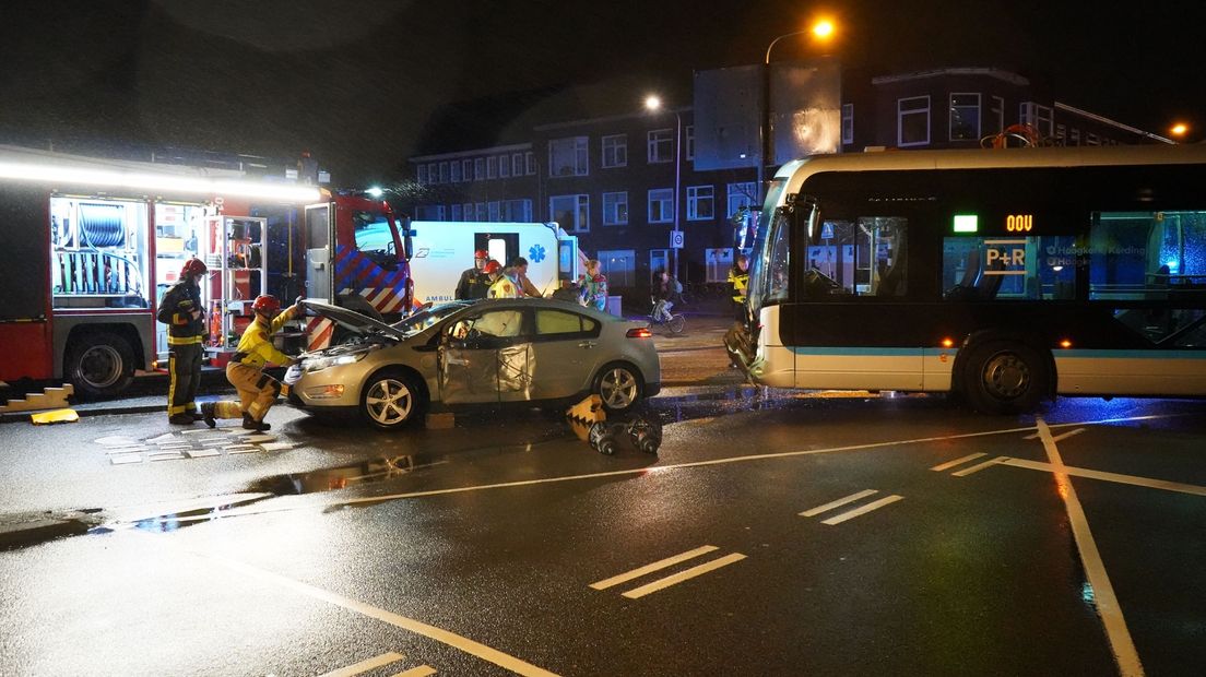 Hulpdiensten op de plaats van het ongeluk