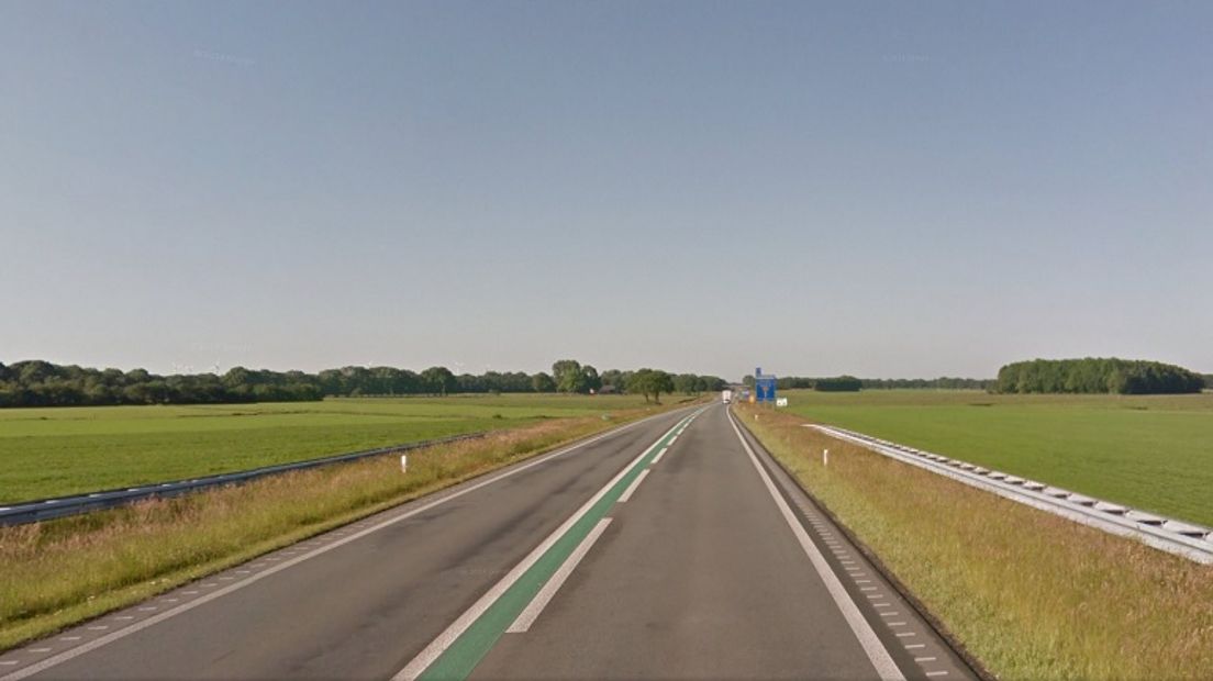 Zaterdagochtend wordt er aan de N34 gewerkt ten hoogte van Emmen
(Rechten: archief RTV Drenthe)