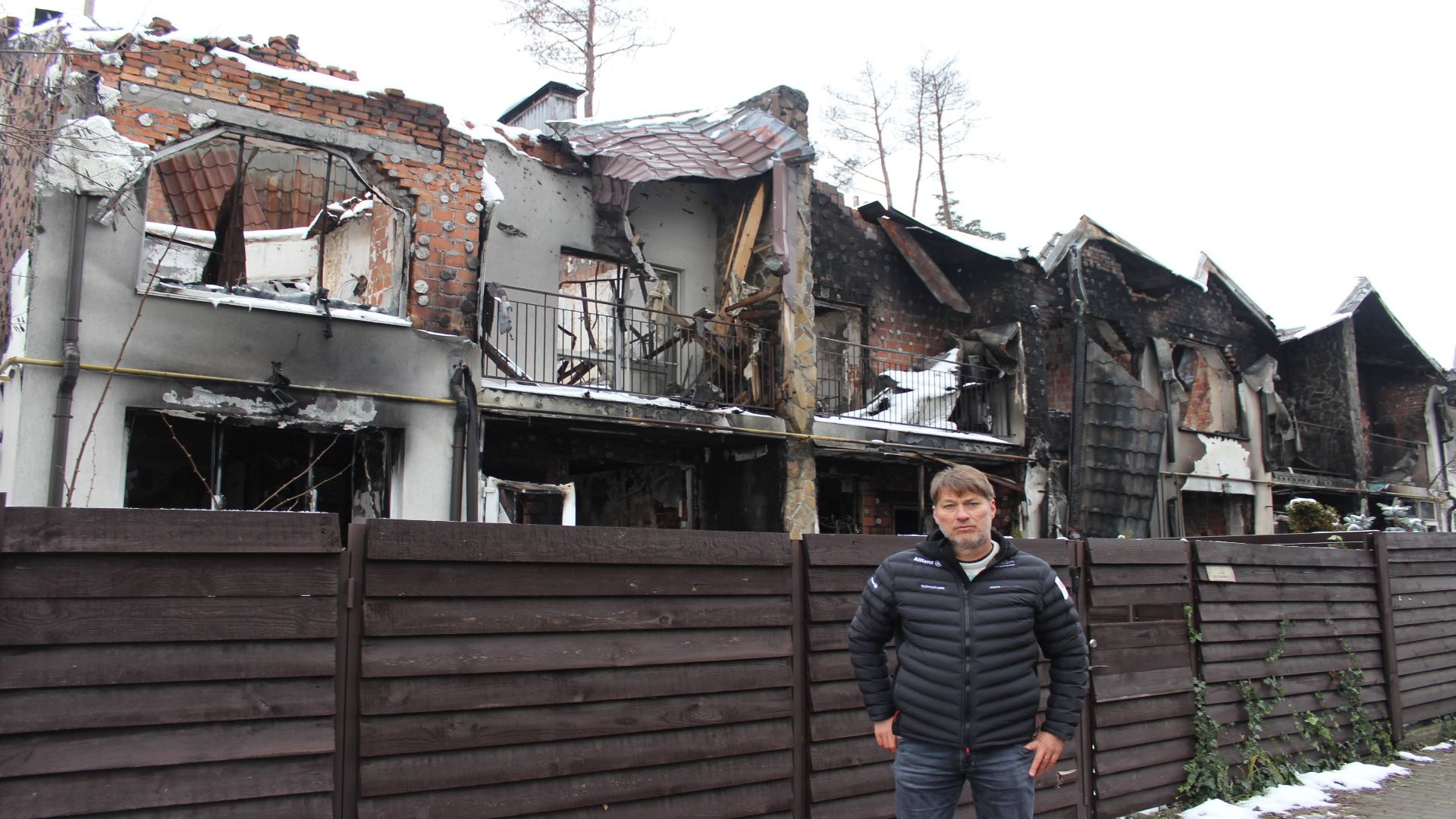 Sander de Kramer tijdens zijn eerste bezoek aan Oekraïne