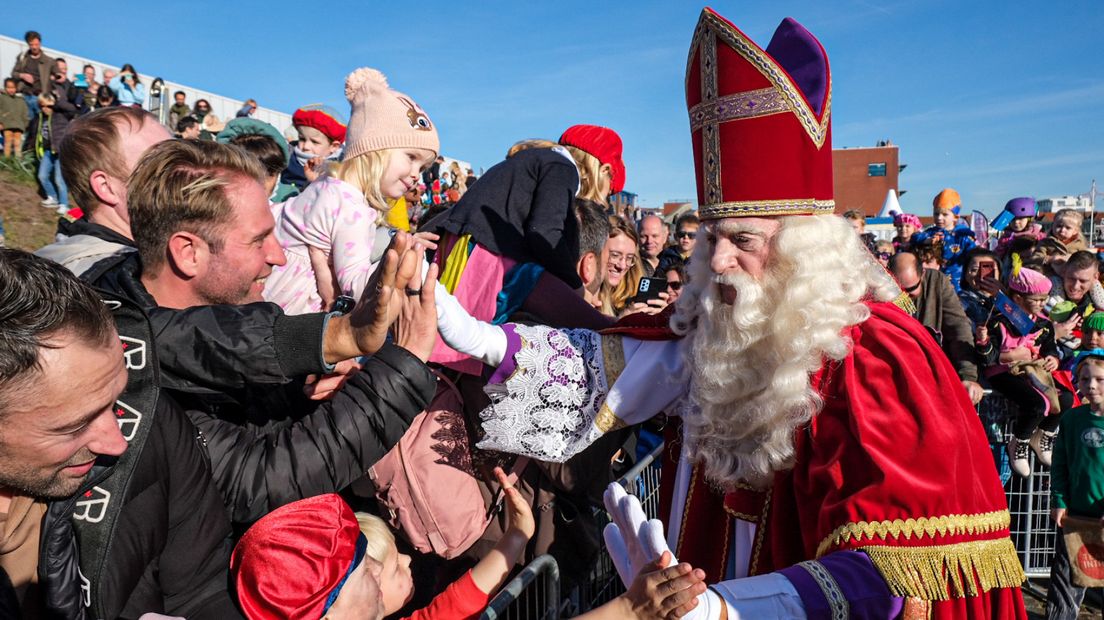 Sinterklaas tijdens de Haagse intocht afgelopen zaterdag