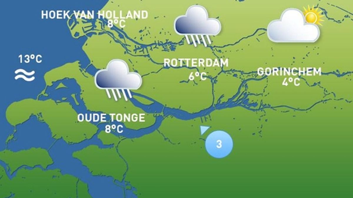 Het weer van vandaag: koud en kans op regen